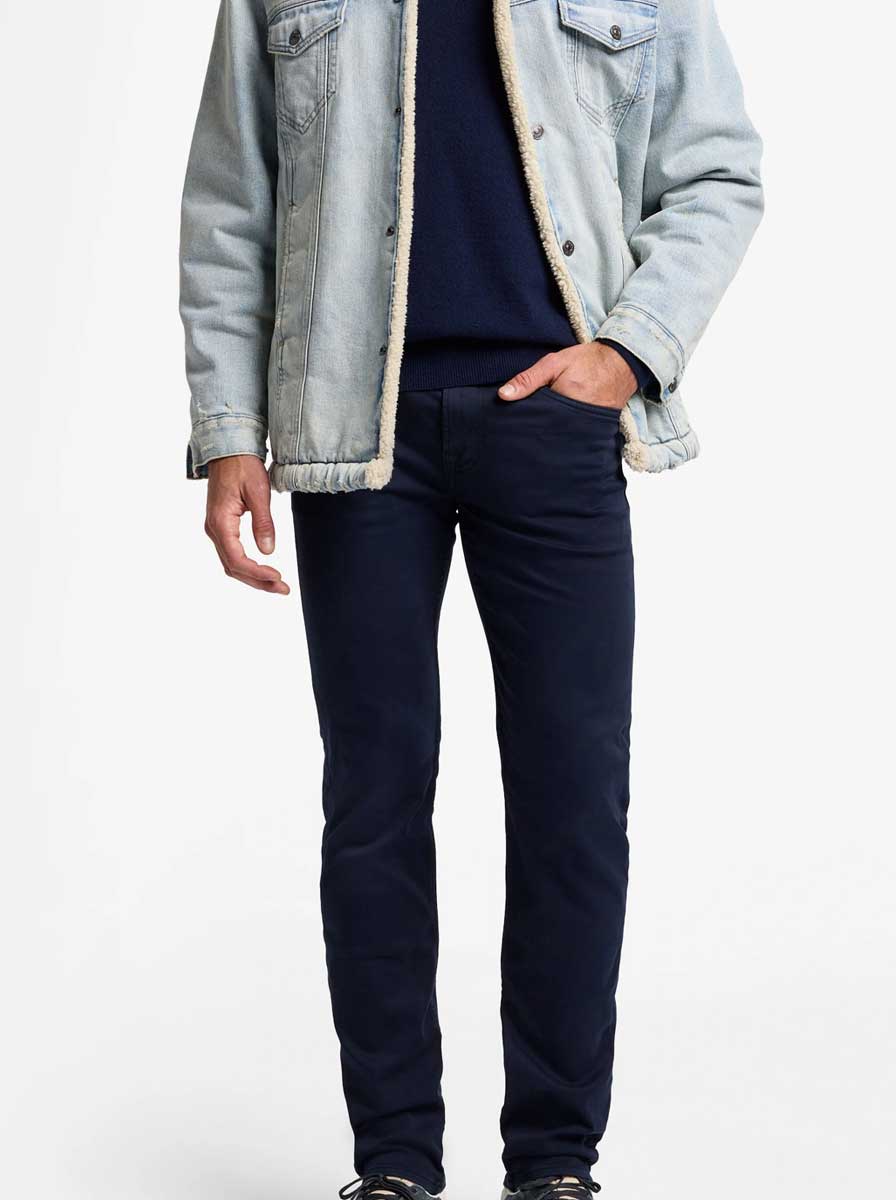 7 for all mankind Jeans 7 For All Mankind - Jeans - Slimmy Luxe Performance Navy Stretch Sateen