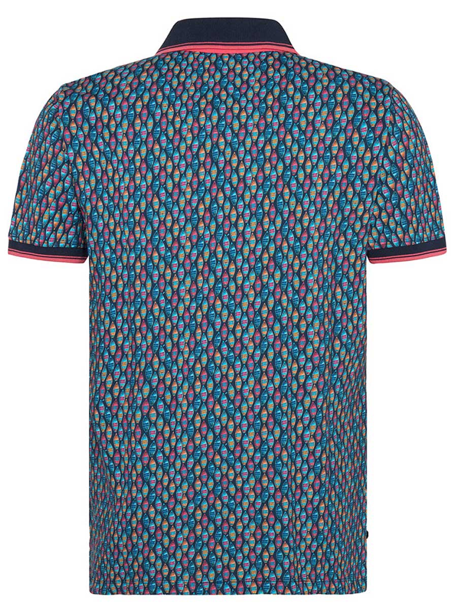 A Fish Named Fred Polo & T-Shirts A Fish Named Fred - Boat Print Navy Polo Shirt