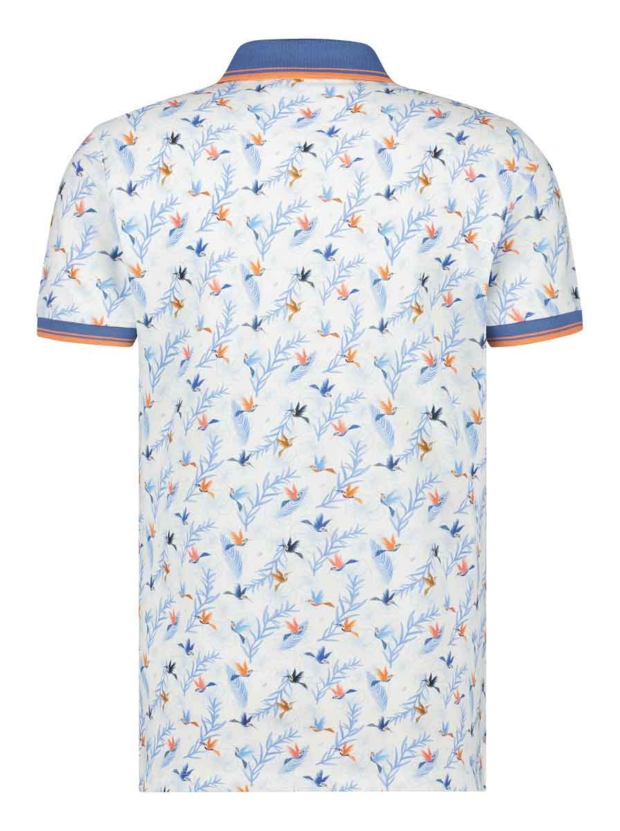 A Fish Named Fred Polo & T-Shirts A Fish Named Fred - Hummingbird Floral Print Polo Shirt
