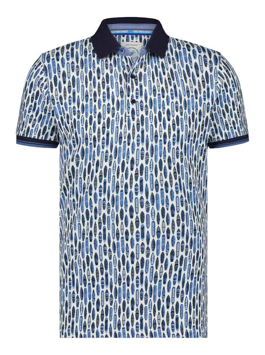 A Fish Named Fred Polo & T-Shirts A Fish Named Fred - Surfboard Print Polo Shirt