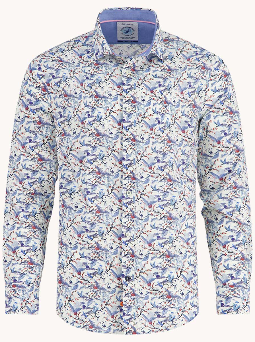 A Fish Named Fred Shirts A Fish Named Fred - Crane Sky Off White Shirt