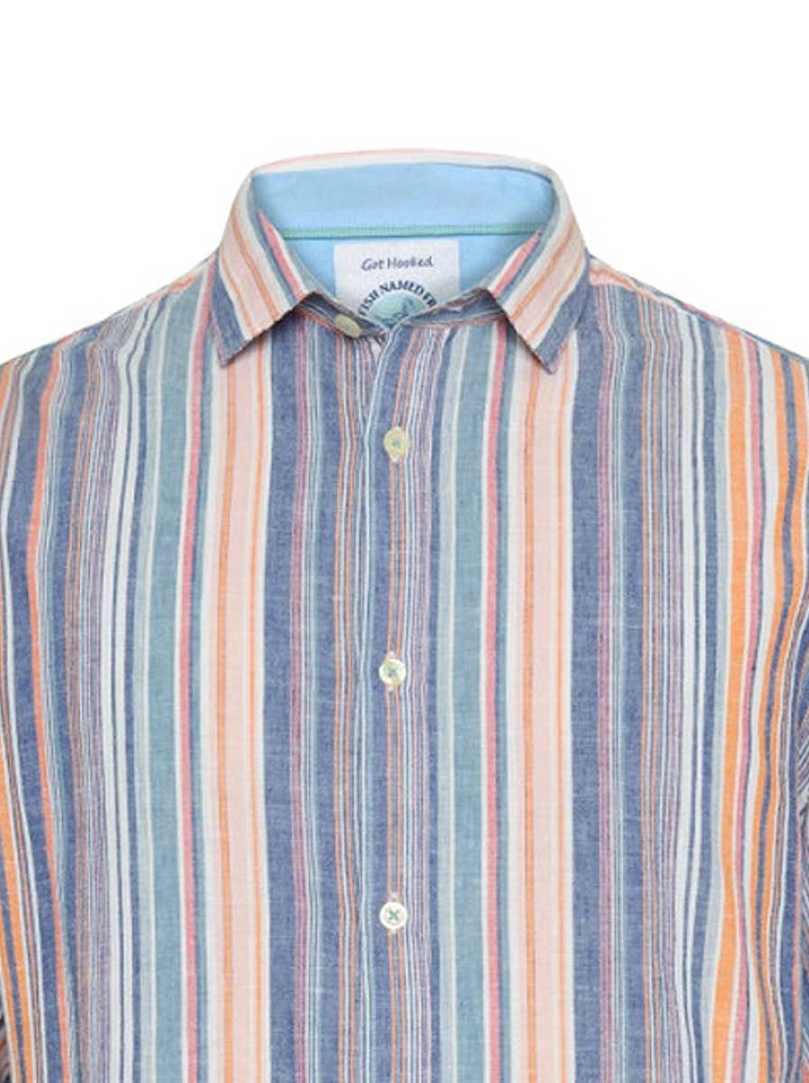 A Fish Named Fred Shirts A Fish Named Fred - Double Stripe Cobalt Shirt