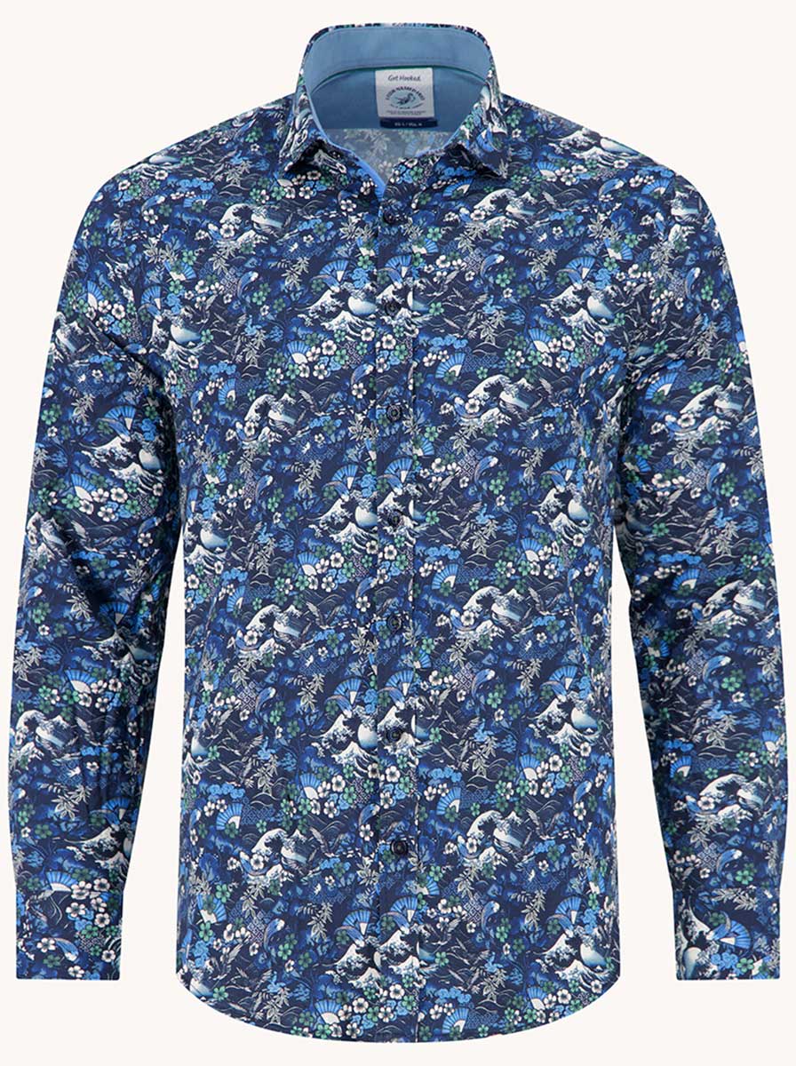 A Fish Named Fred Shirts A Fish Named Fred - Japanese Story Blue Shirt