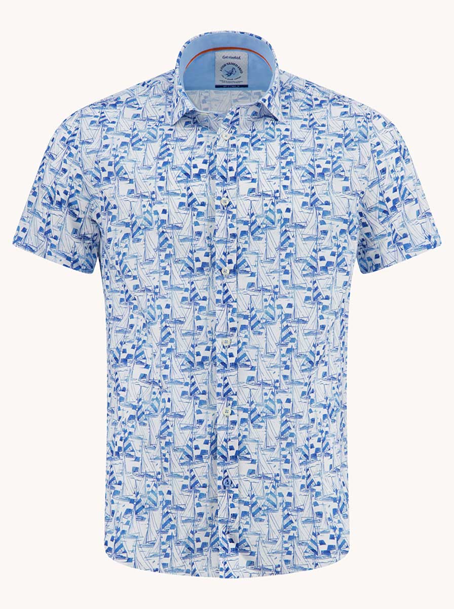 A Fish Named Fred Short Sleeve Shirts A Fish Named Fred - Sailing Boats Short Sleeve Shirt