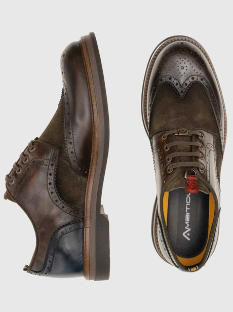 Ambitious Shoes & Boots Ambitious - Brogues - Moss Leather & Suede