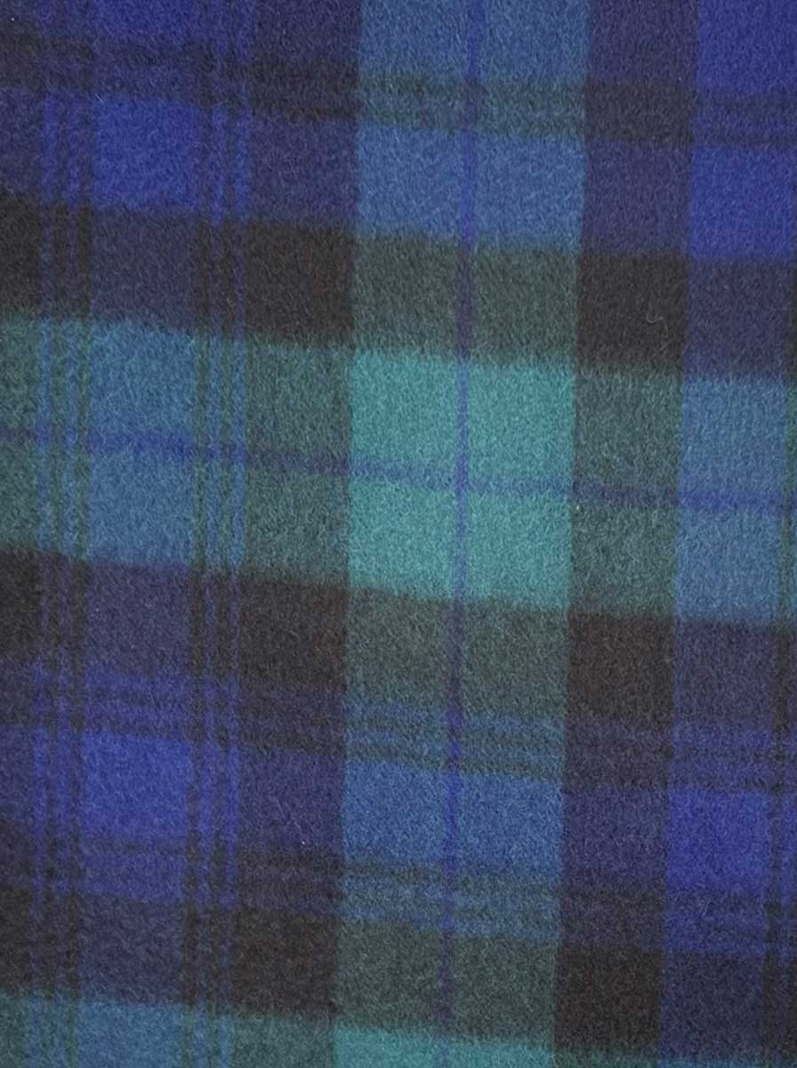 Ascott & Hemley Scarves Ascott & Hemley - Black Watch Tartan Check Cashmere Scarf