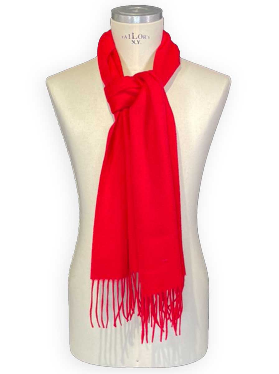 Ascott & Hemley Scarves Ascott & Hemley - Cashmere Red Scarf
