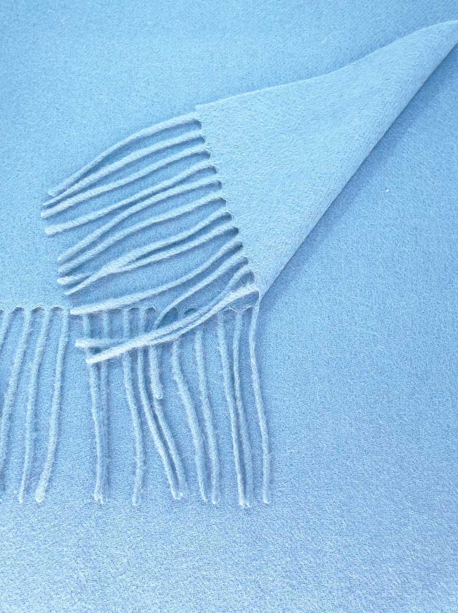 Ascott & Hemley Scarves Ascott & Hemley - Cashmere Sky Blue Scarf