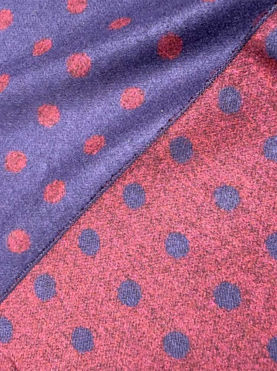 Ascott & Hemley Scarves Ascott & Hemley - Viscose Reversible Burgundy/Navy Scarf