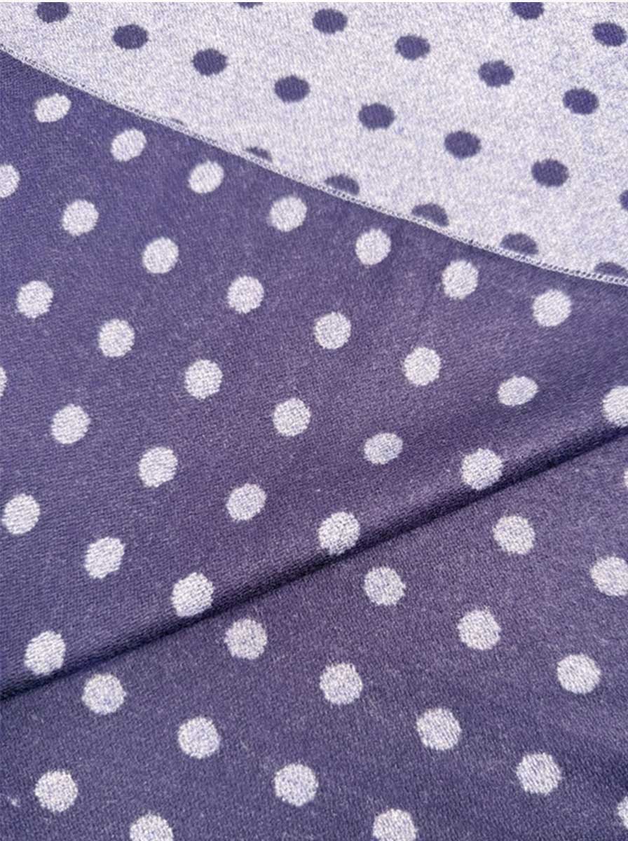 Ascott & Hemley Scarves Ascott & Hemley - Viscose Reversible Light Blue/Navy Scarf