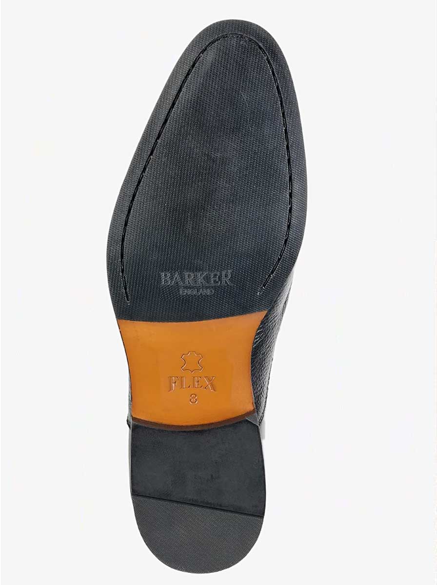 Barker Shoes & Boots Barkers - Dover Black Calf / Deerskin Slip-on Shoe