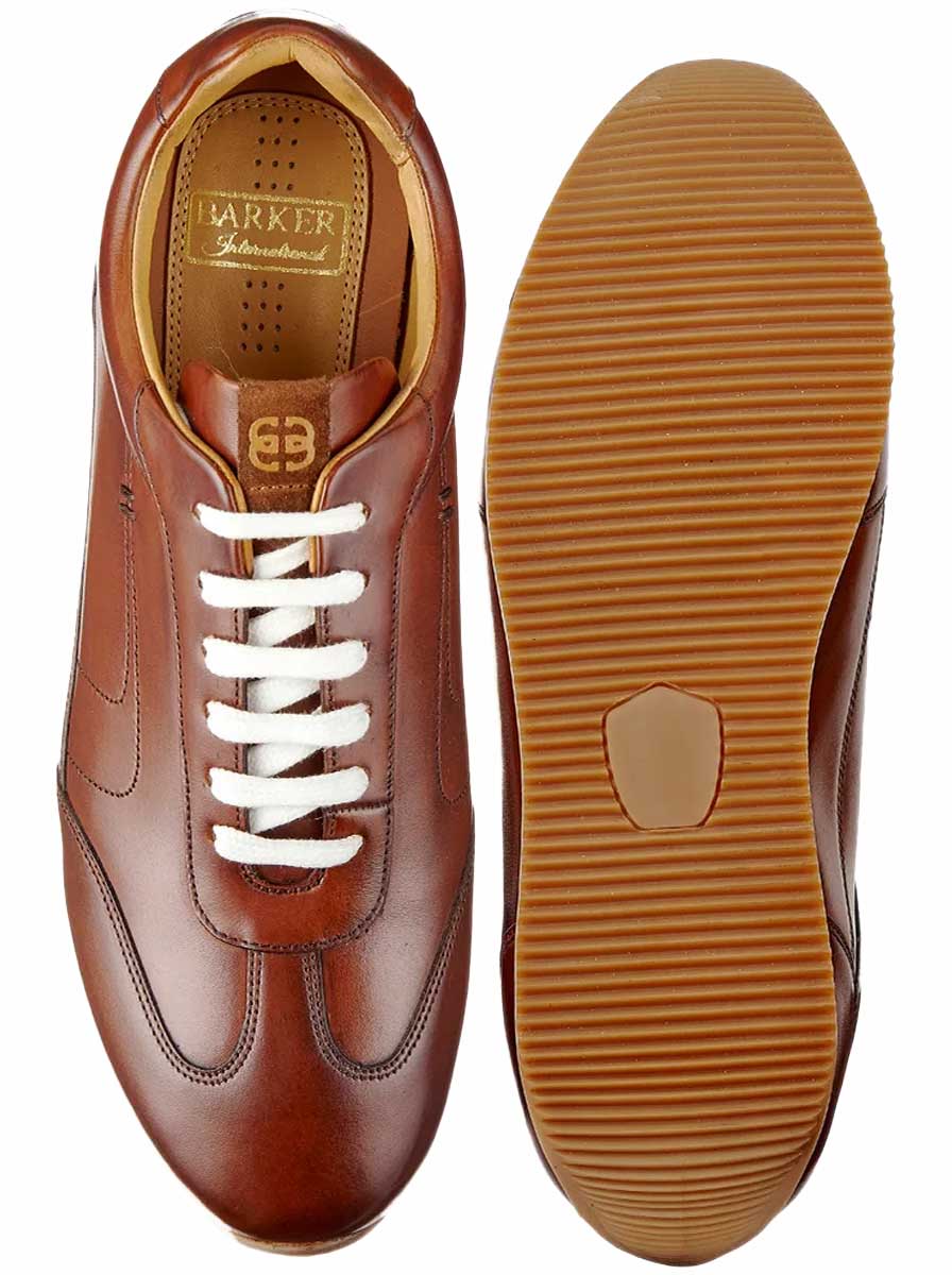 Barker Shoes & Boots Barkers - Sharpe Walnut Calf Sneaker