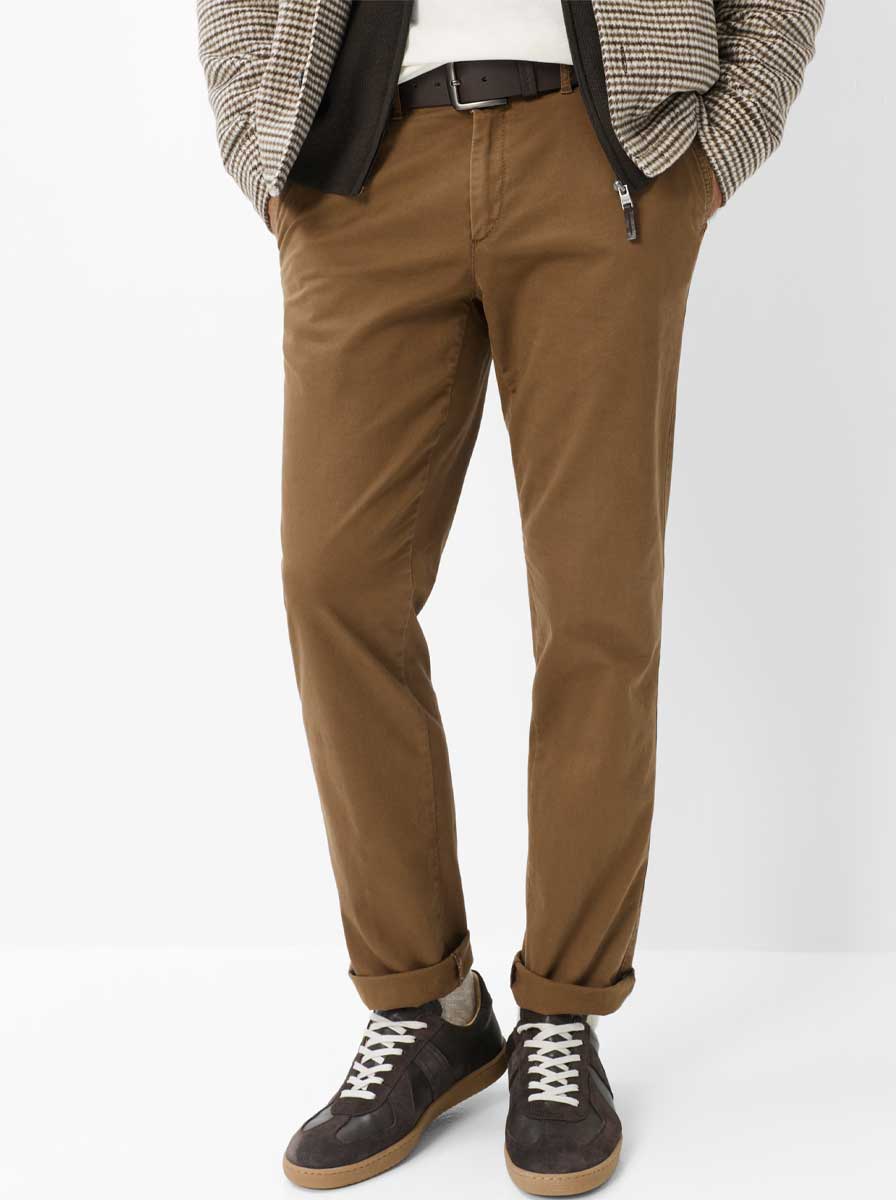 Brax Chinos/Trousers Brax - Everest: Triple Stone Cotton Tan Chino