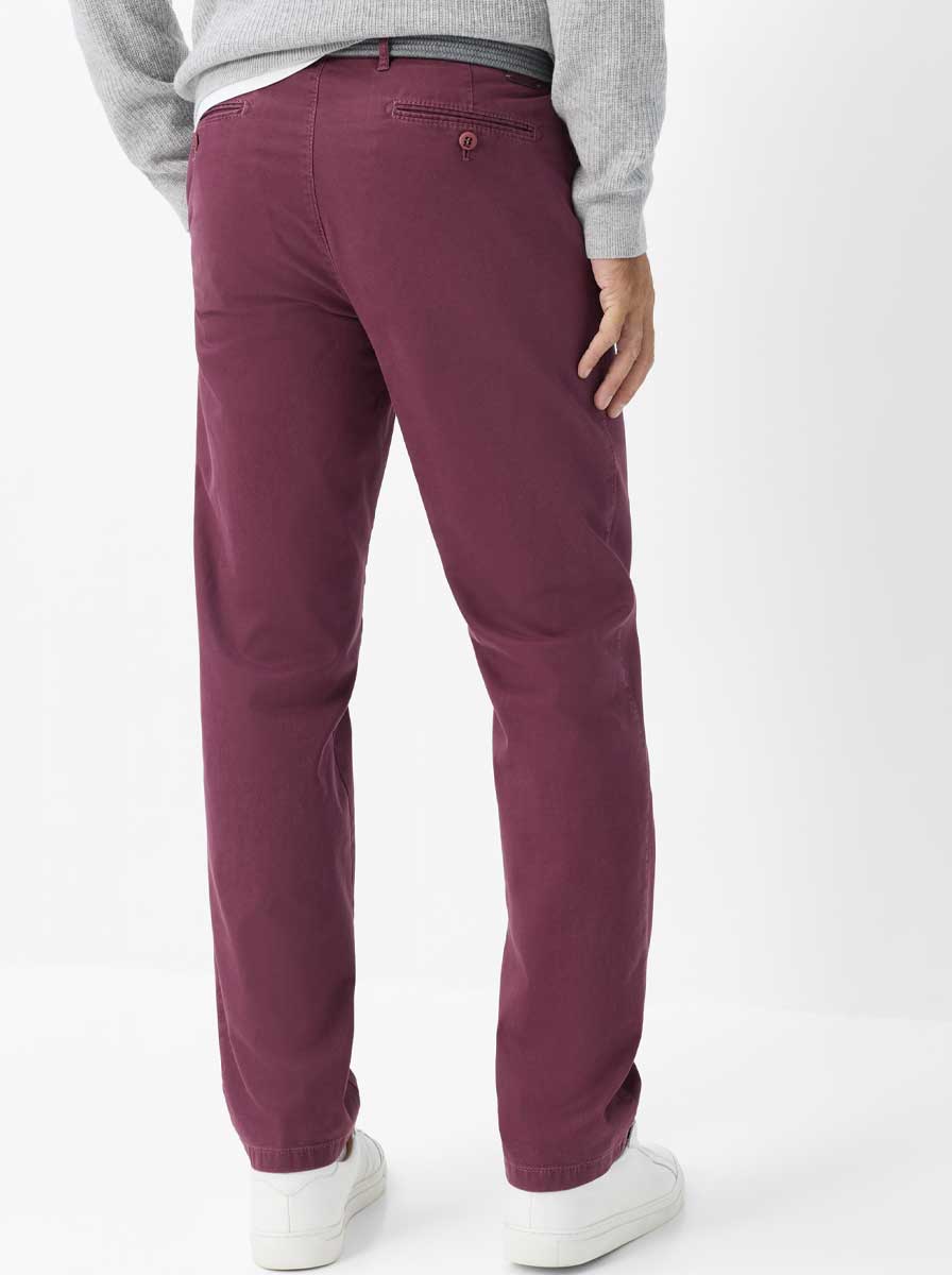Brax Chinos/Trousers Brax - Everest: Triple Stone Cotton Wine Chino