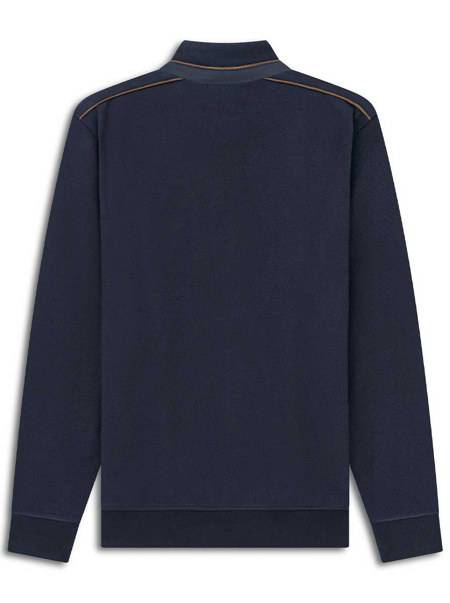 Bugatti Knitwear & Jumpers Bugatti - 1/4 Zip Navy Sweatshirt