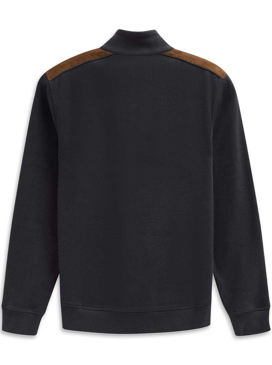 Bugatti Knitwear & Jumpers Bugatti - Sweatshirt - 1/4 Zip w/ Alcantara Trim