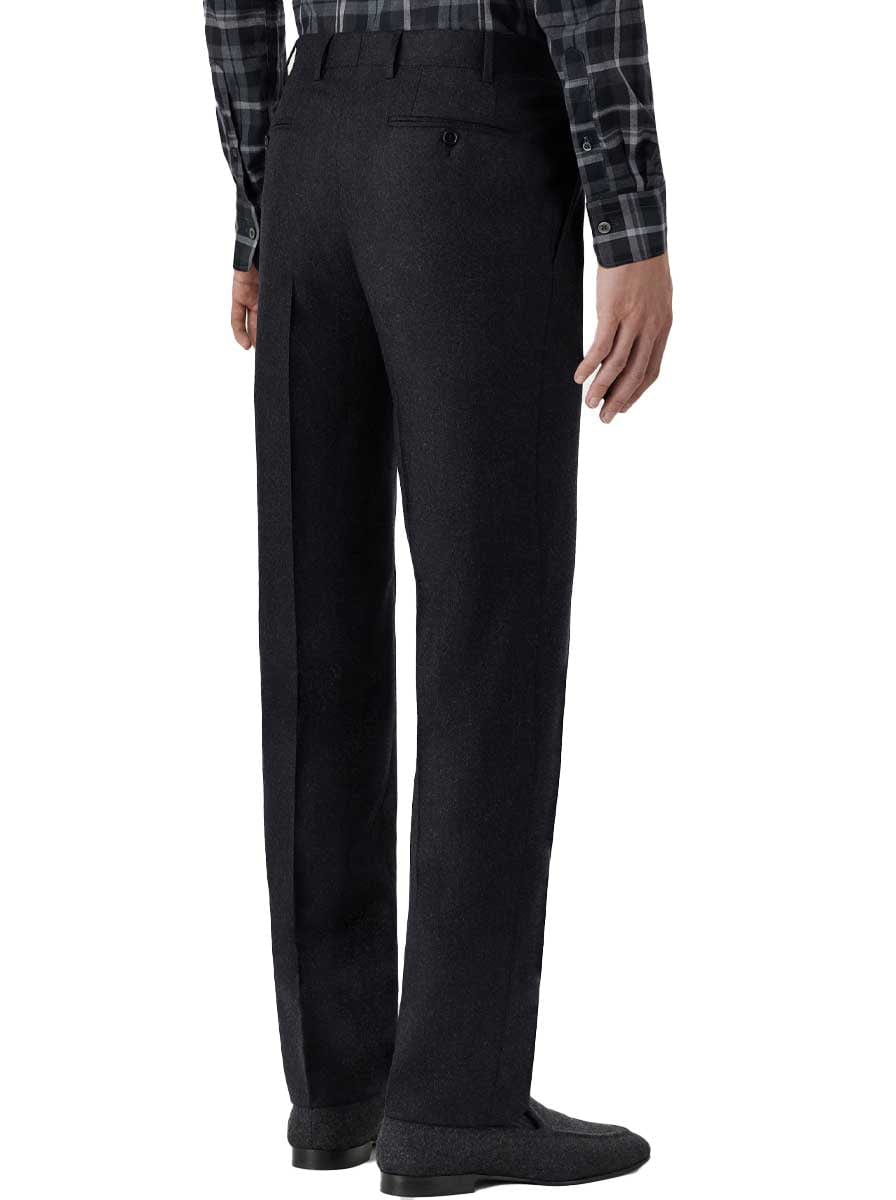 Canali Chinos/Trousers Canali - Anthracite Flannel Trousers