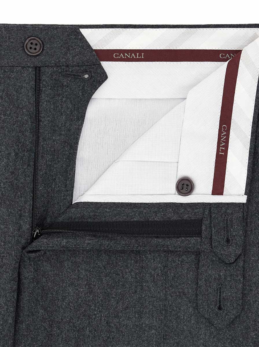 Canali Chinos/Trousers Canali - Grey Flannel Trousers