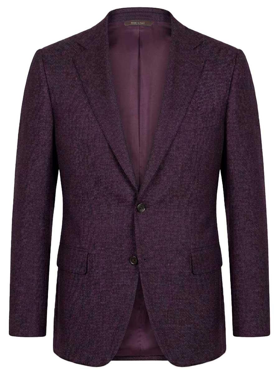 Canali Jacket/Blazer Canali - Blazer - Textured Wool Burgundy
