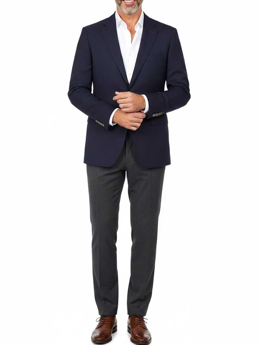 Canali Jacket/Blazer Canali - Blazer - Textured Wool Stretch Navy
