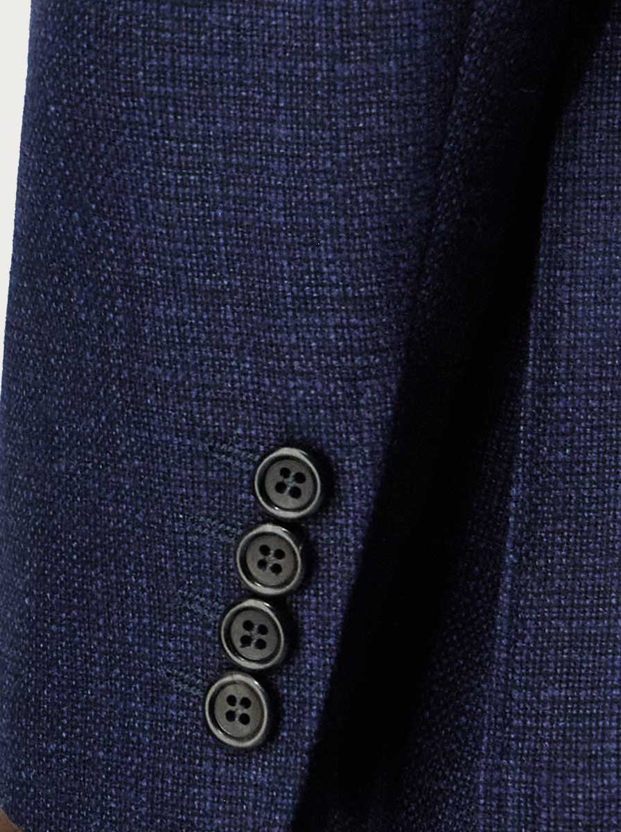Canali Jacket/Blazer Canali - Blue Textured Wool Blazer