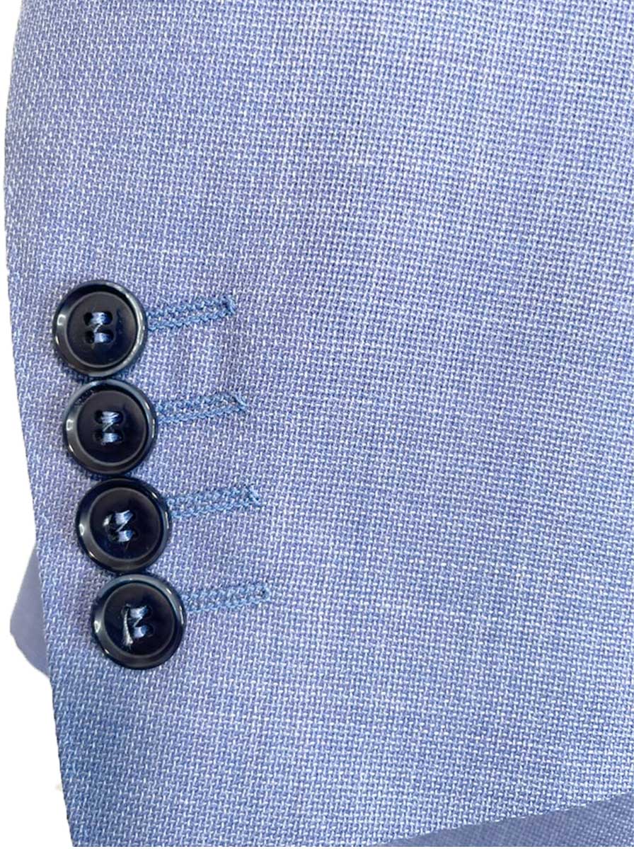 Canali Jacket/Blazer Canali - Wool Light Blue Travel Blazer