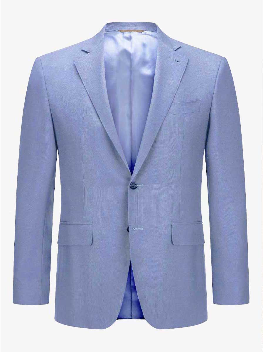 Canali Jacket/Blazer Canali - Wool Light Blue Travel Blazer