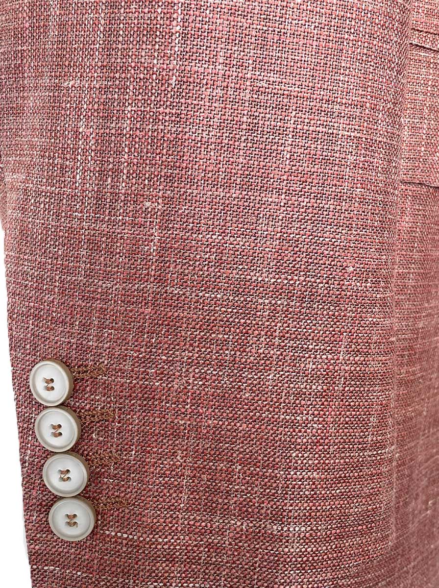 Canali Jacket/Blazer Canali - Wool, Silk & Linen Pink Blazer