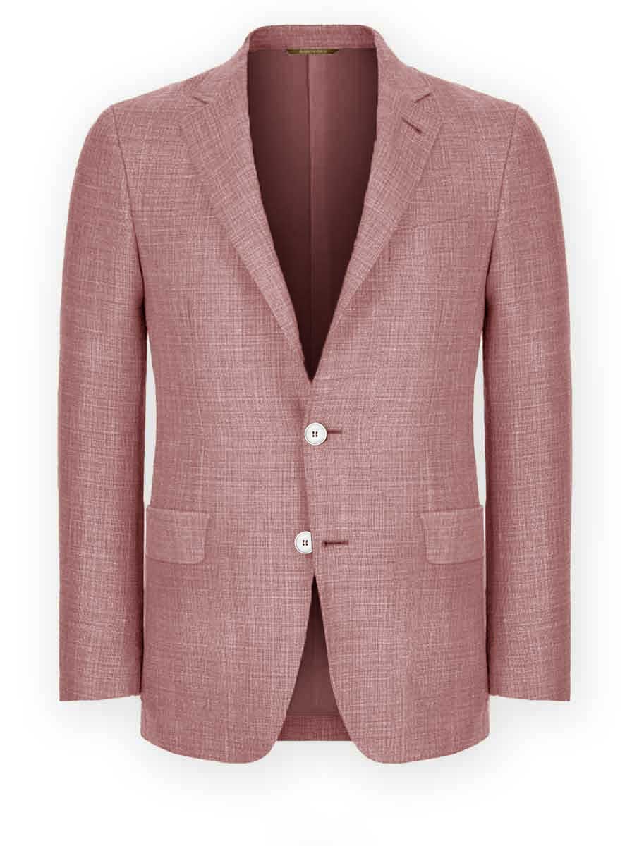 Canali Jacket/Blazer Canali - Wool, Silk & Linen Pink Blazer