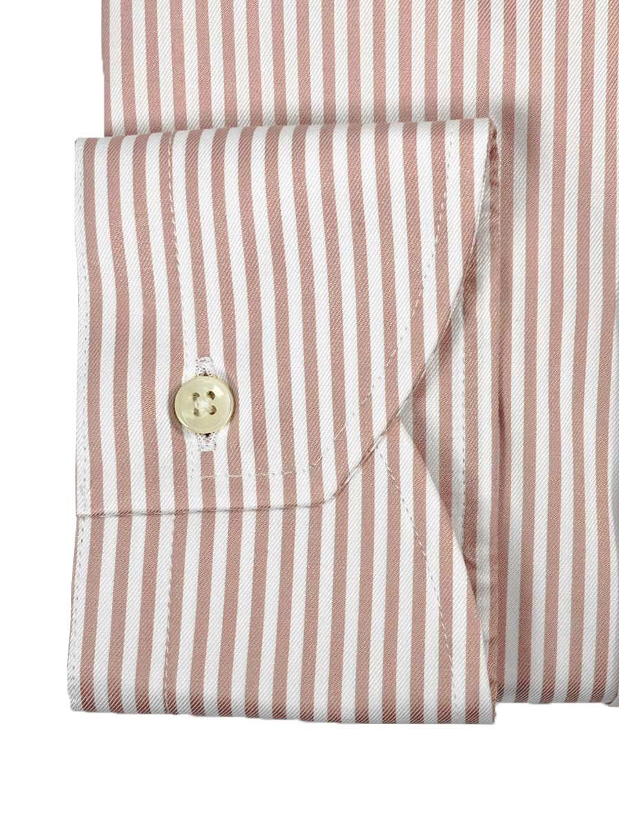 Canali Shirts Canali - Casual Shirt - Striped Cotton Pink Button Under