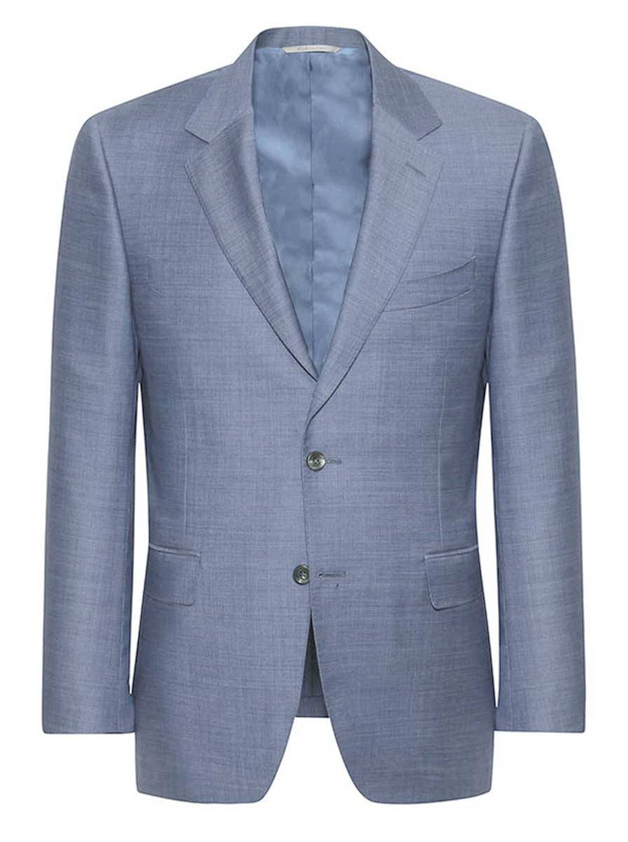 Canali Suits Canali - Textured Wool Light Blue Suit