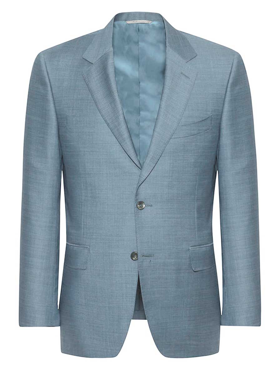 Canali Suits Canali - Textured Wool Turquoise Suit