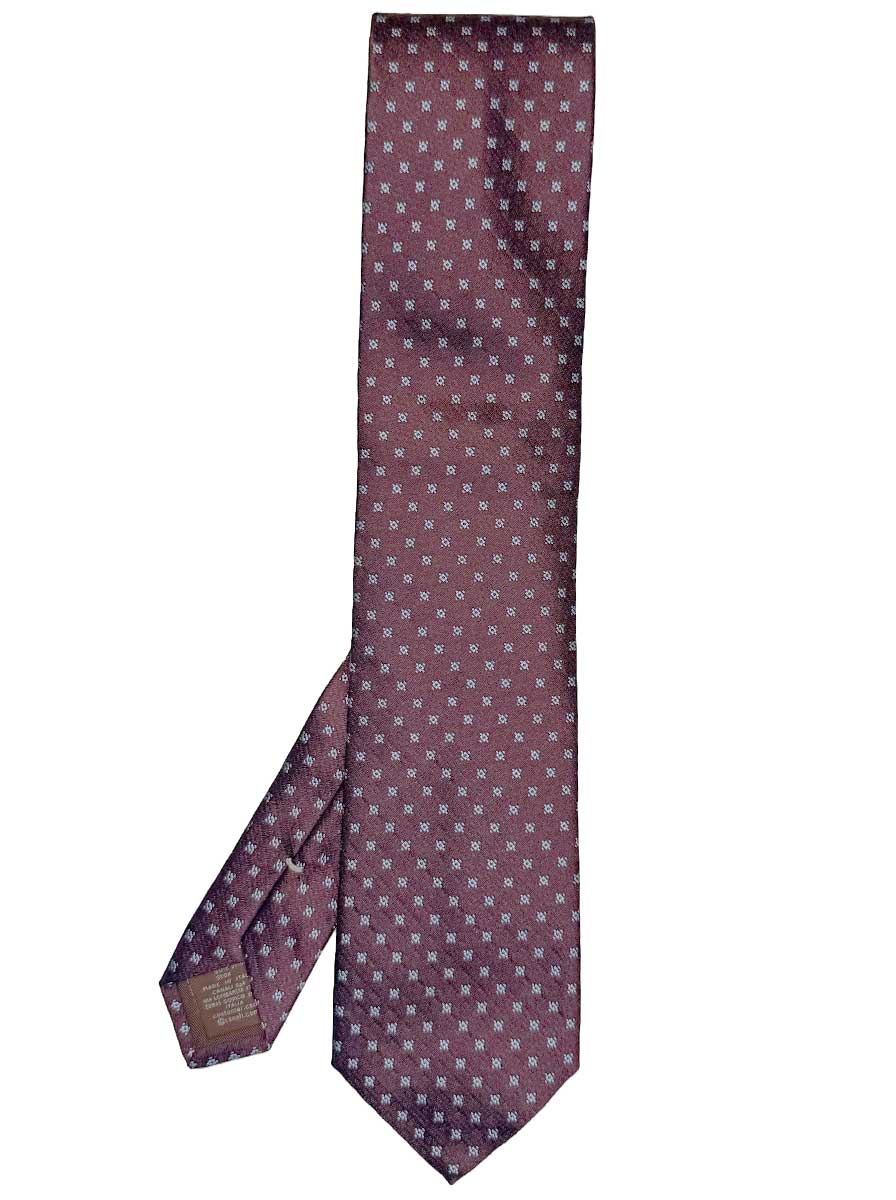 Canali Ties Canali - Neat Woven Burgundy Tie