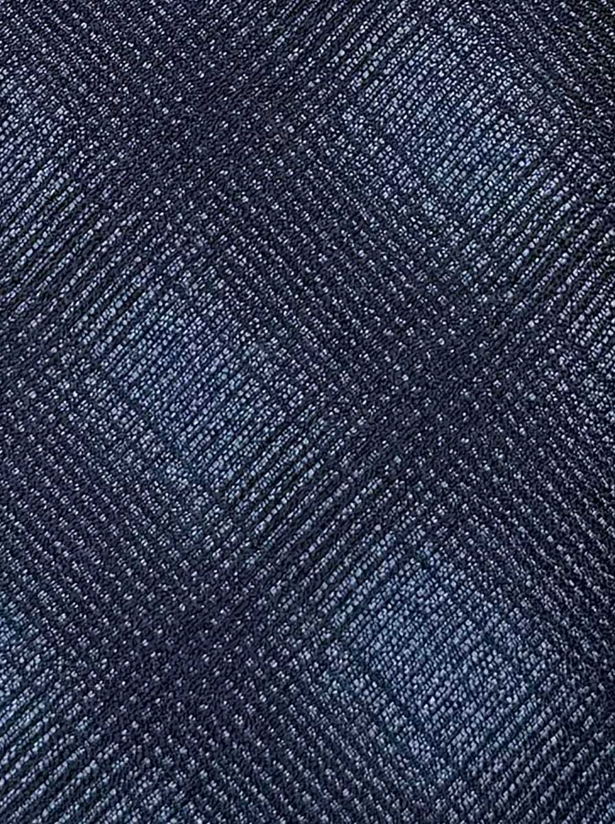 Canali Ties Canali - Overlaying Check Woven Blue Tie