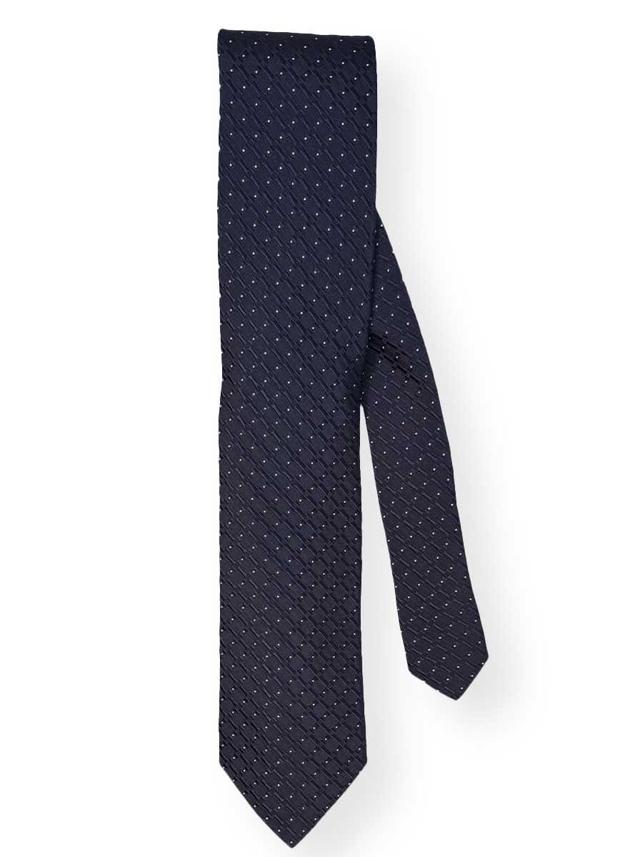 Canali Ties Canali - Tie - Textured Micro Spot Navy