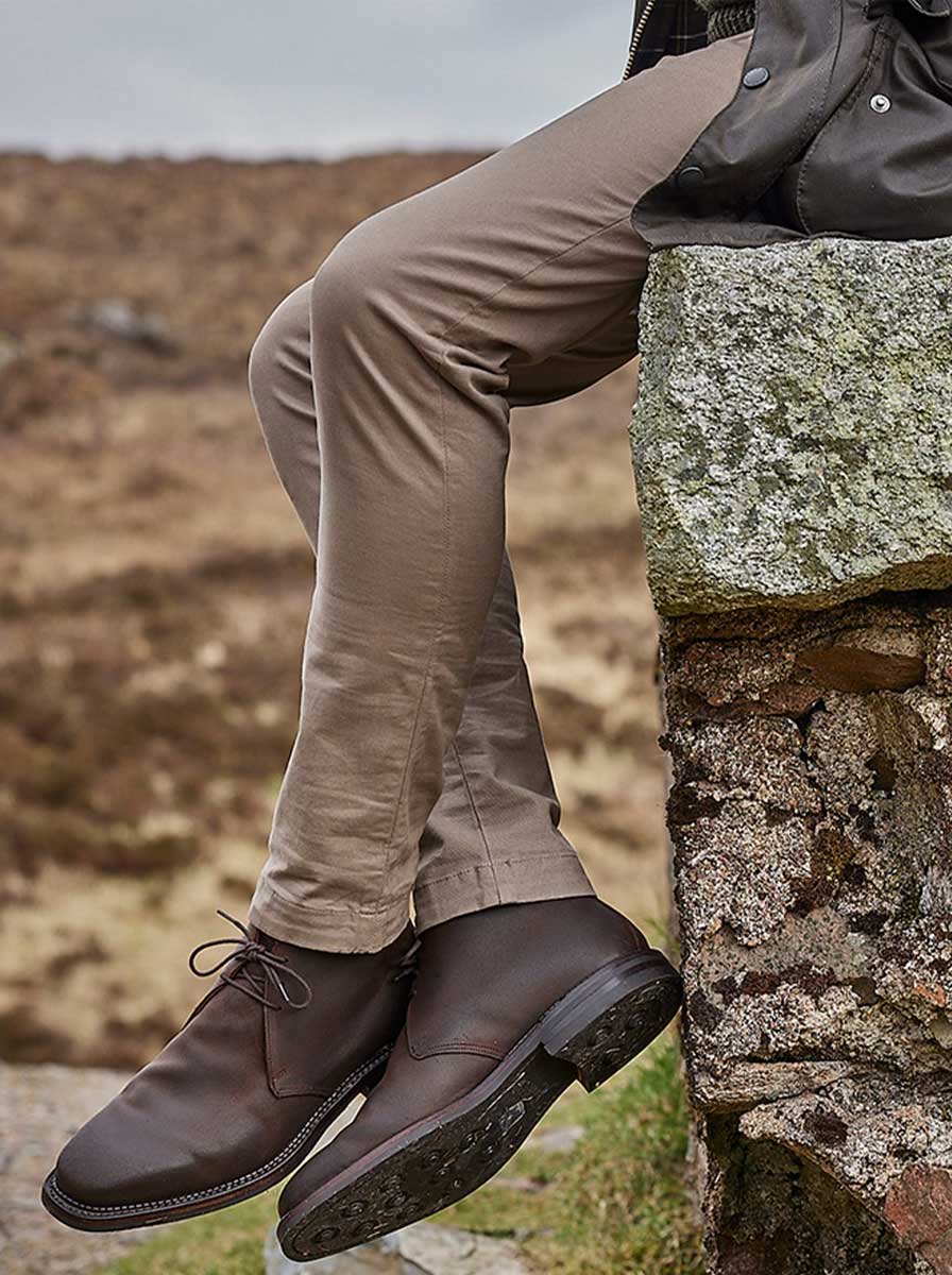 Crockett & Jones Shoes & Boots Crockett & Jones - Molton Dark Brown Rough-Out Suede Boot