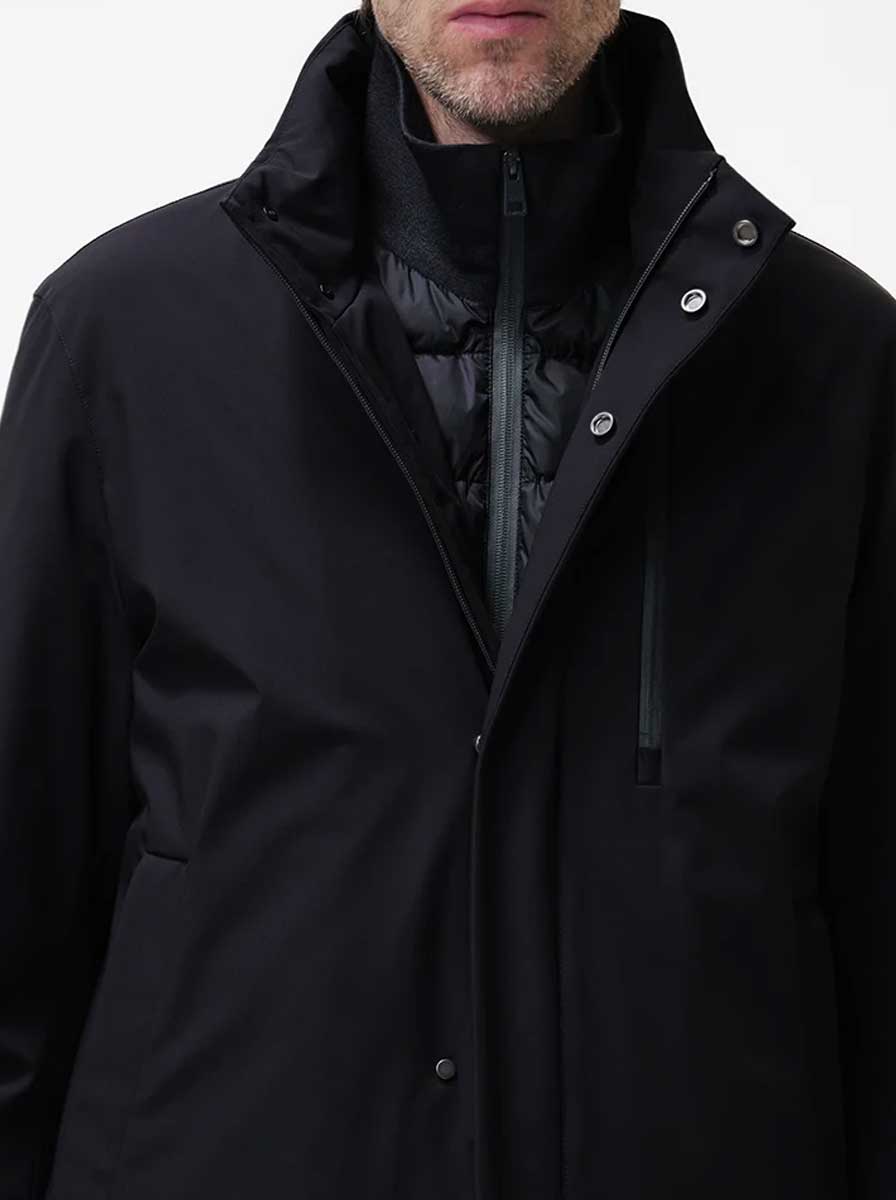 Duno Coats Duno - Blake Technical 2-Layer Bi-Stretch Navy Coat