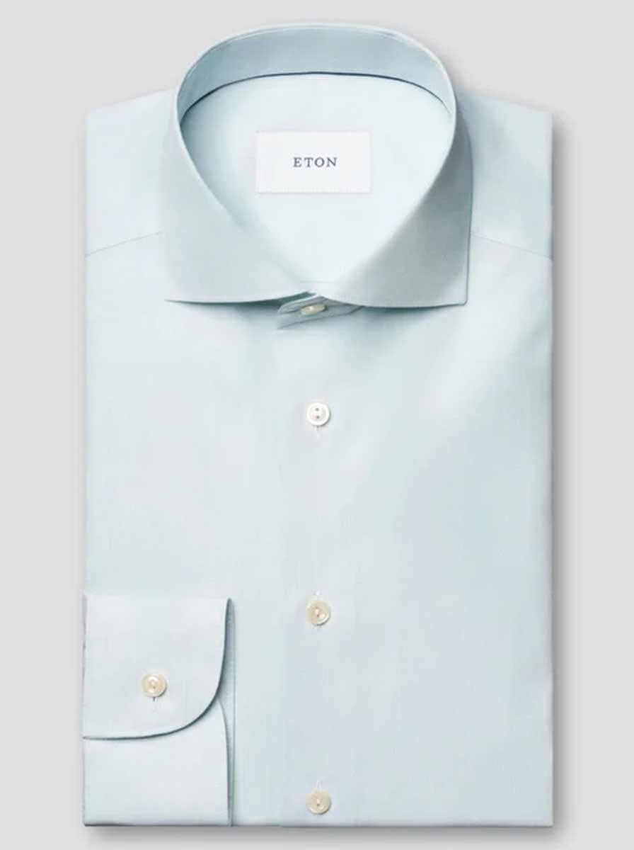 Eton Shirts Eton - Breeze End on End Mint Shirt