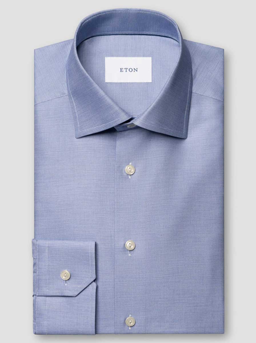 Eton Shirts Eton - End on End Signature Twill Blue Shirt
