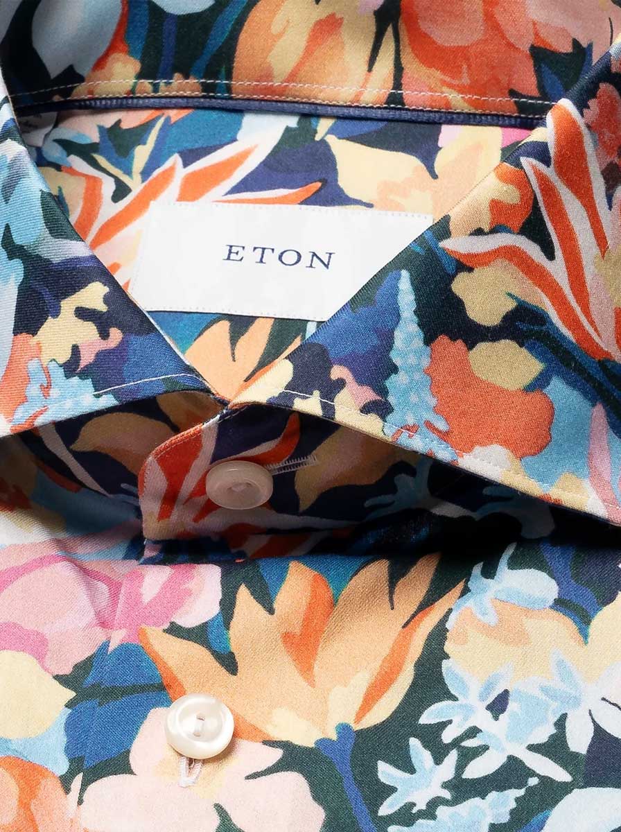 Eton Shirts Eton - Floral Cotton TENCEL™ Lyocell Shirt