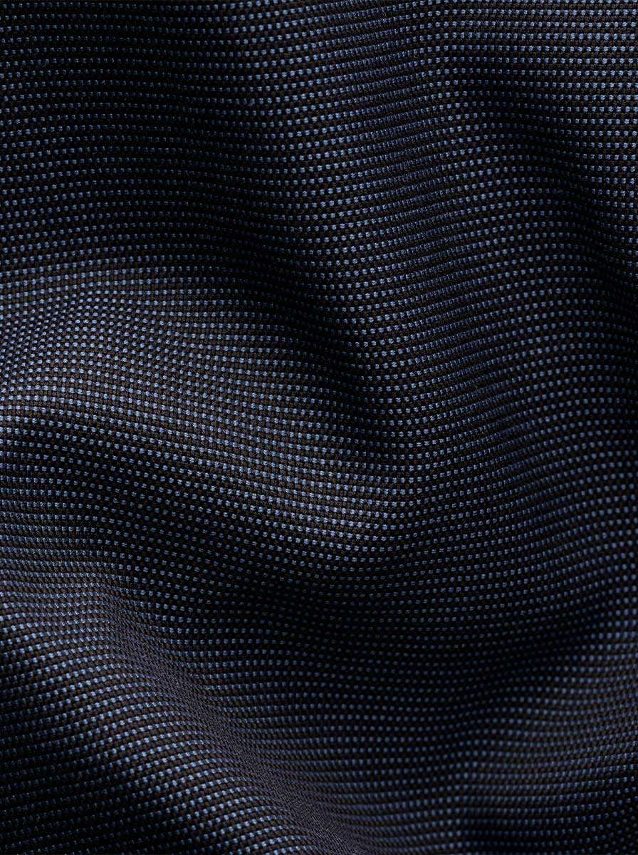 Eton Shirts Eton - Navy Semi Soid Signture Dobby Shirt