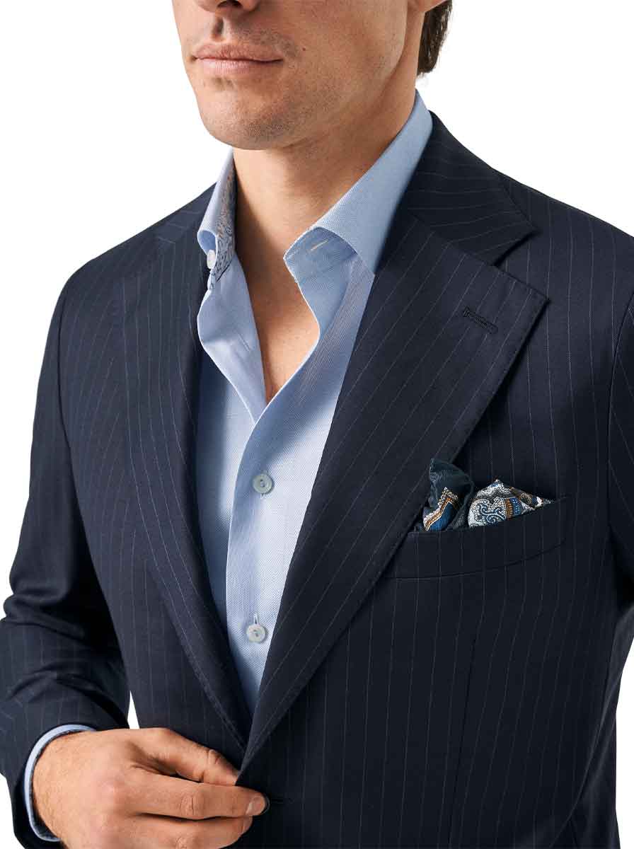 Eton Shirts Eton - Oxford Shirt w/ Paisleyl Print Trim