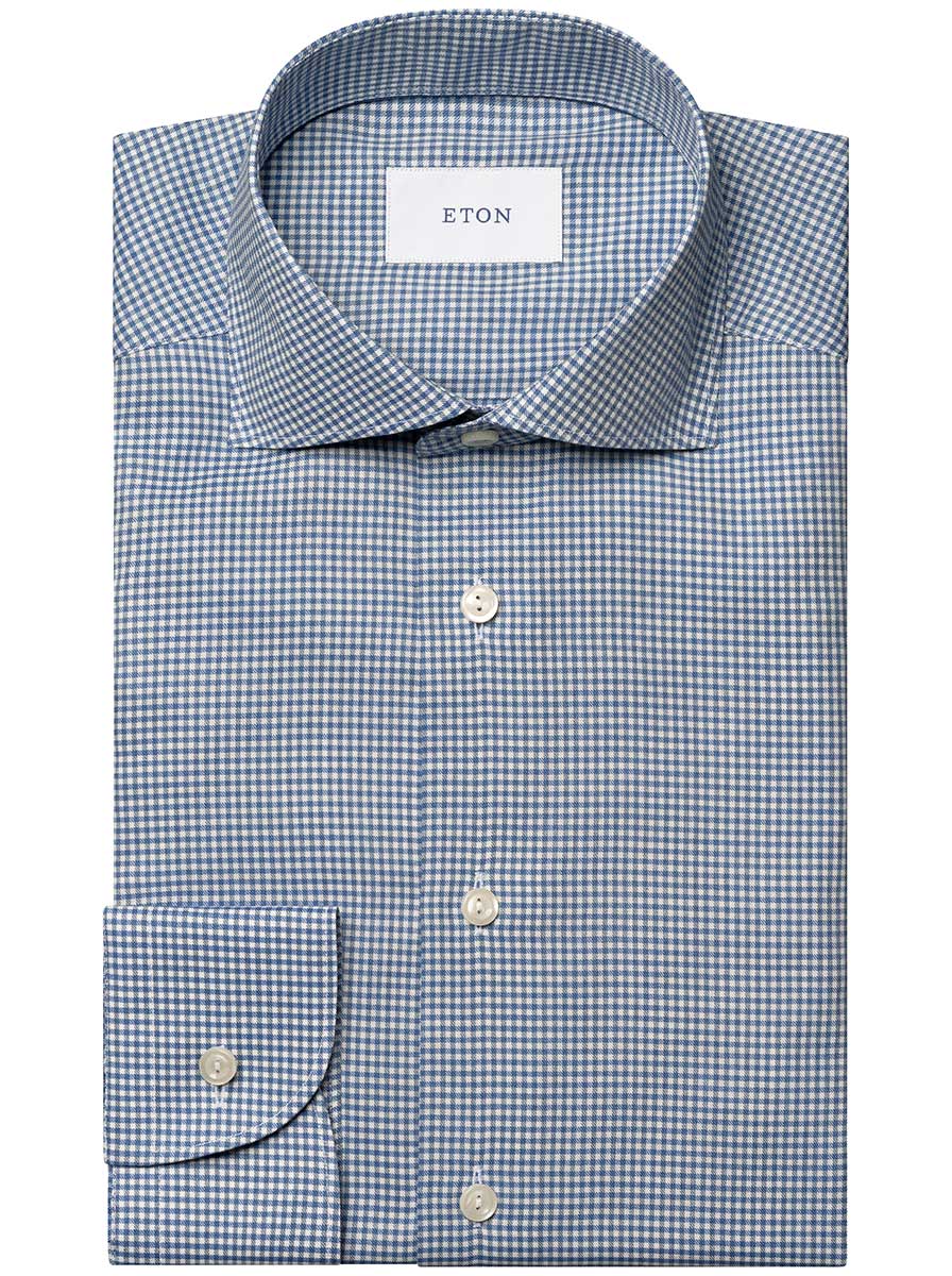Eton Shirts Eton - Signature Flannel Micro Check Shirt