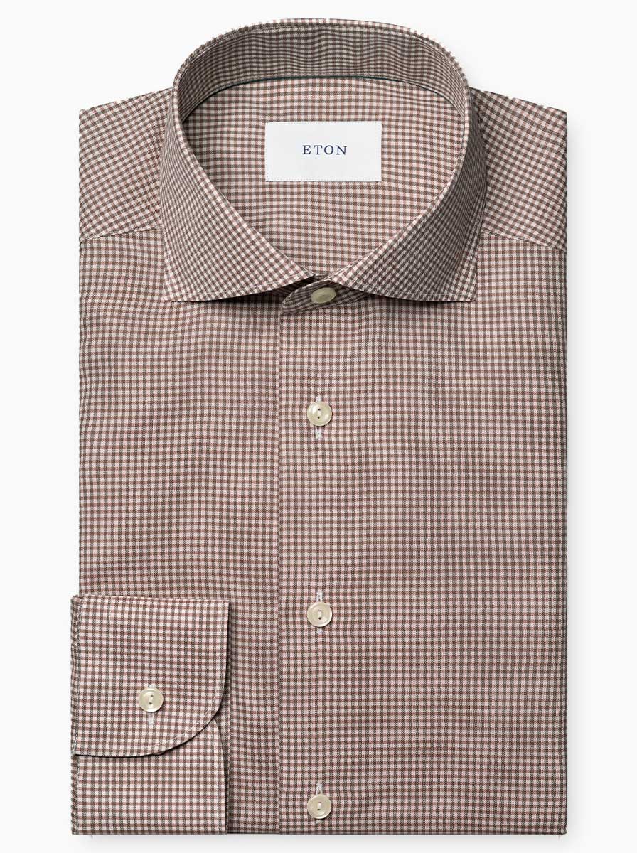 Eton Shirts Eton - Signature Flannel Micro Check Shirt