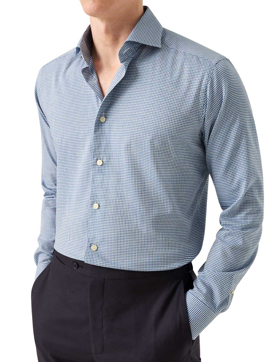 Eton Shirts Eton - Signature Flannel Micro Check Shirt