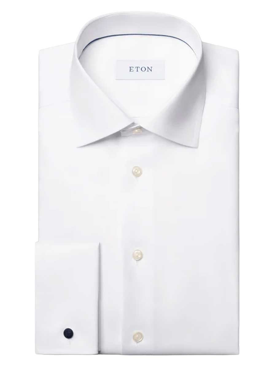 Eton Shirts Eton - Signature Twill Double Cuff White Shirt