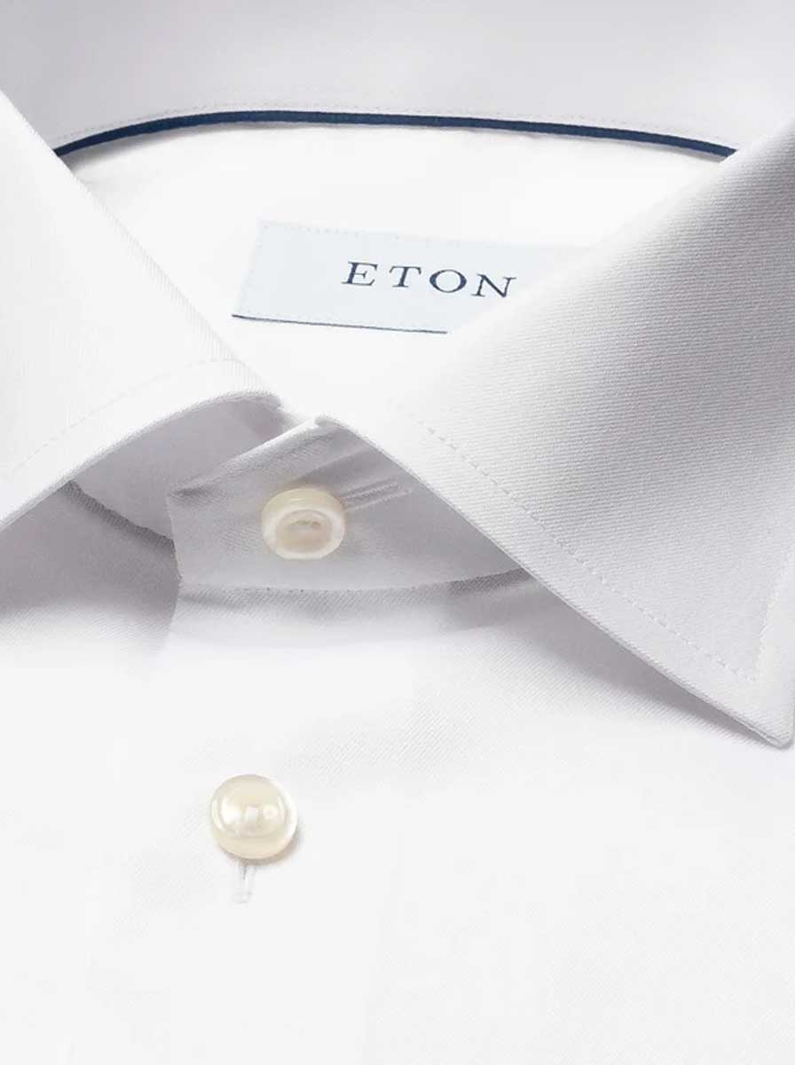 Eton Shirts Eton - Signature Twill Double Cuff White Shirt