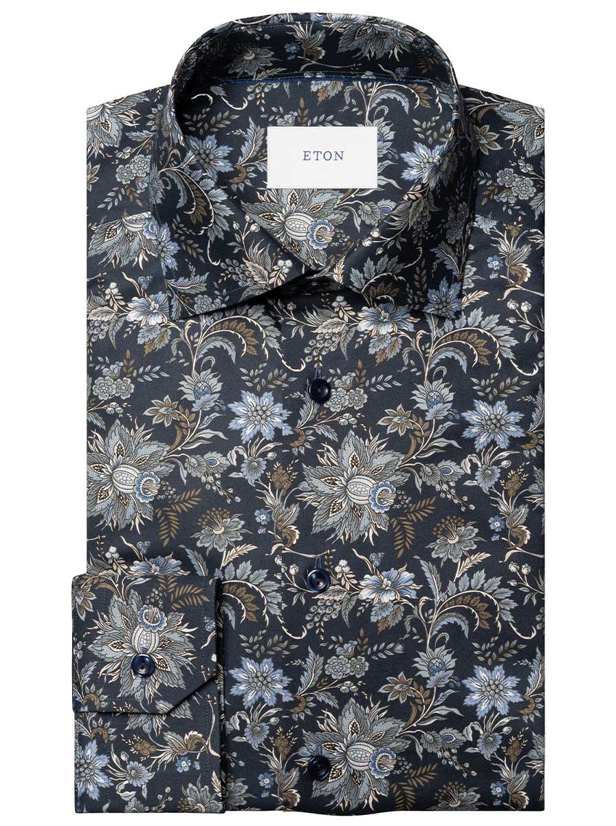 Eton Shirts Eton - Signature Twill Floral Print Shirt