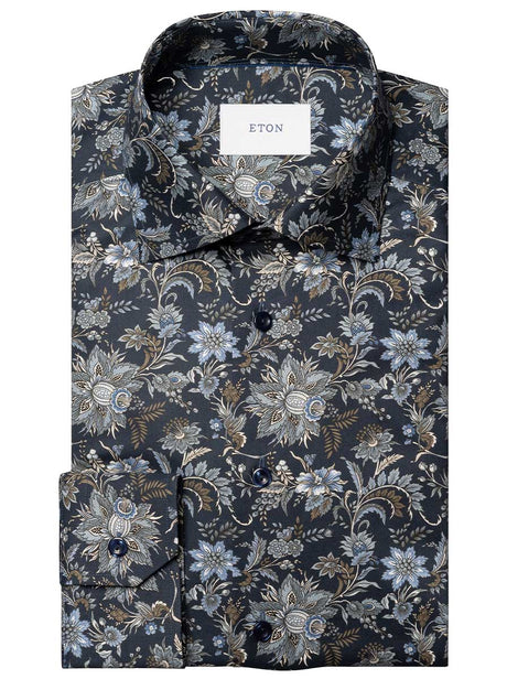 Eton Shirts Eton - Signature Twill Floral Print Shirt