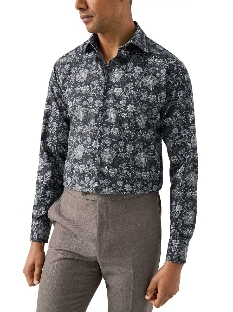 Eton Shirts Eton - Signature Twill Floral Print Shirt